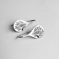 Silver earrings "Hollow Drop