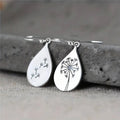Vintage Silver Dandelion Drop Earrings