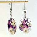 Vintage Flower Crystal Earrings in Sterling Silver