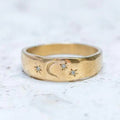 Sterling Night Ring in Vintage Gold