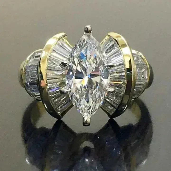 Vintage Gold Zirconia Ring