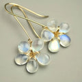 Vintage White Stone Flower Earrings