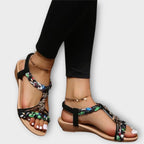 Komfortabel damesandal i boho stil