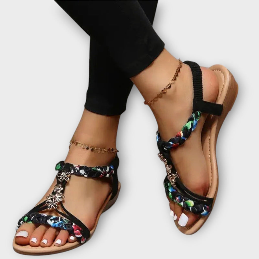 Komfortabel damesandal i boho stil