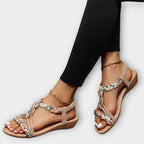 Komfortabel damesandal i boho stil