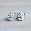 Vintage Small Rounded Silver Earrings