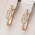 Elegant, shiny gold earrings