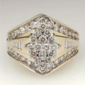 Golden sparkling vintage ring