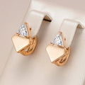 Elegant Shiny Lace Earrings in Gold