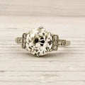 Vintage Silver Glass Ring
