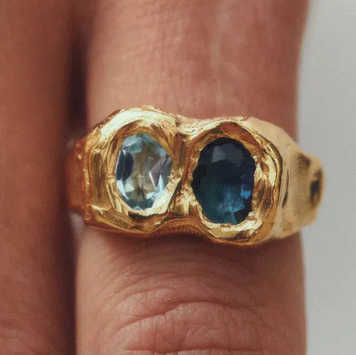 Forged gold ring