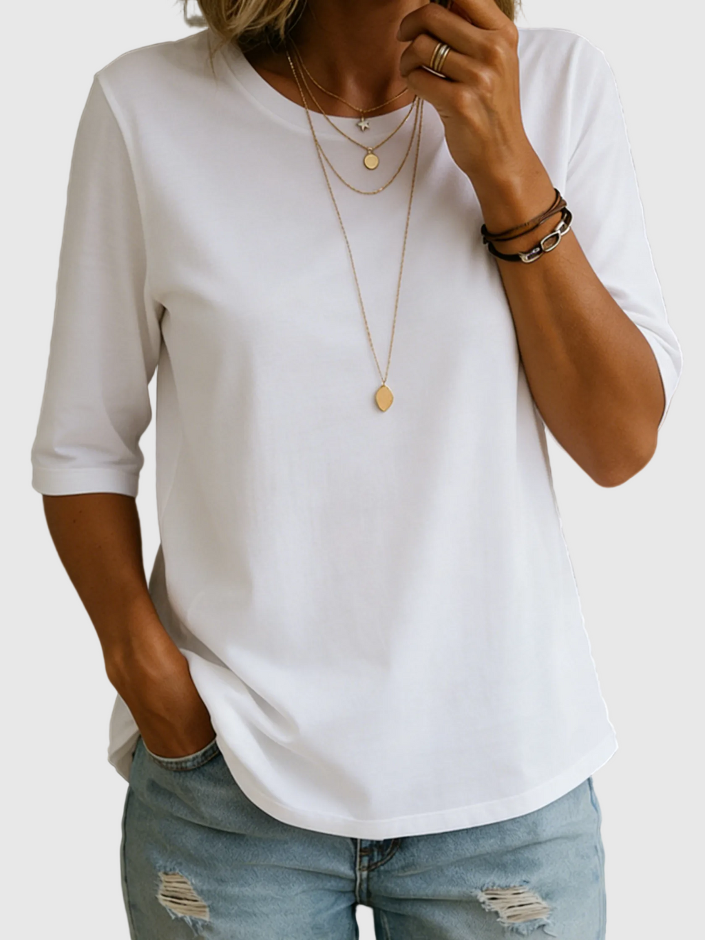 Orsolya - Sommer bomulds t-shirt