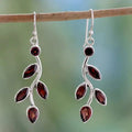 Vintage Red Leaf Earrings