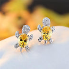 Sea Turtle Earrings made of Zirconium and Silver