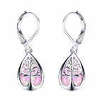 Tree of Life Earrings made of Opal and Silver