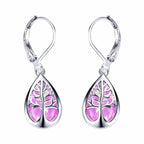 Tree of Life Earrings made of Opal and Silver