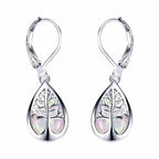 Tree of Life Earrings made of Opal and Silver