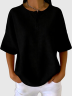 Casual waffle henley trøje