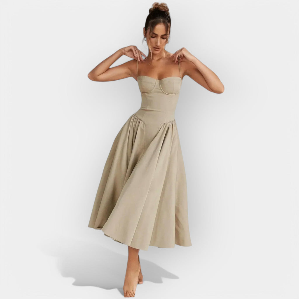 Elegant midi kjole til sommer