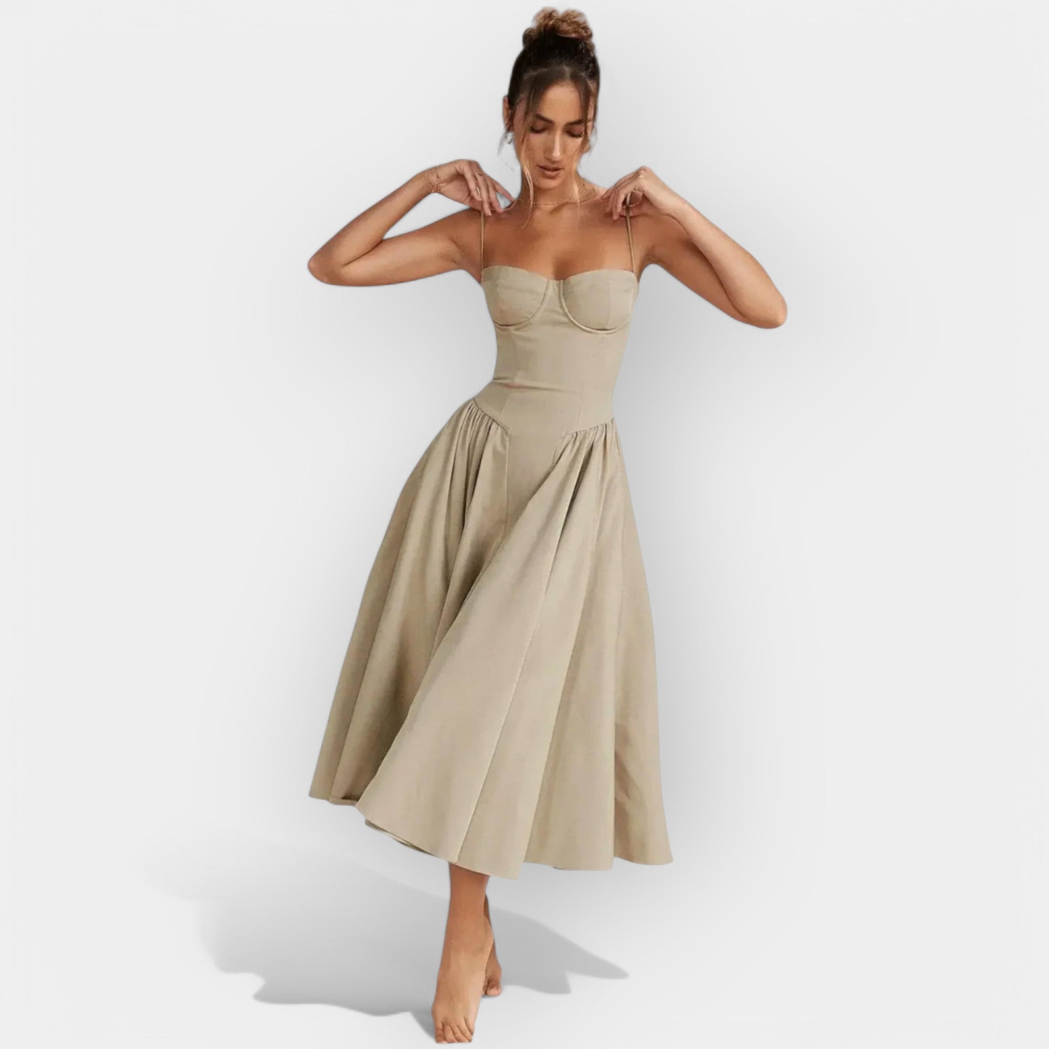 Elegant midi kjole til sommer