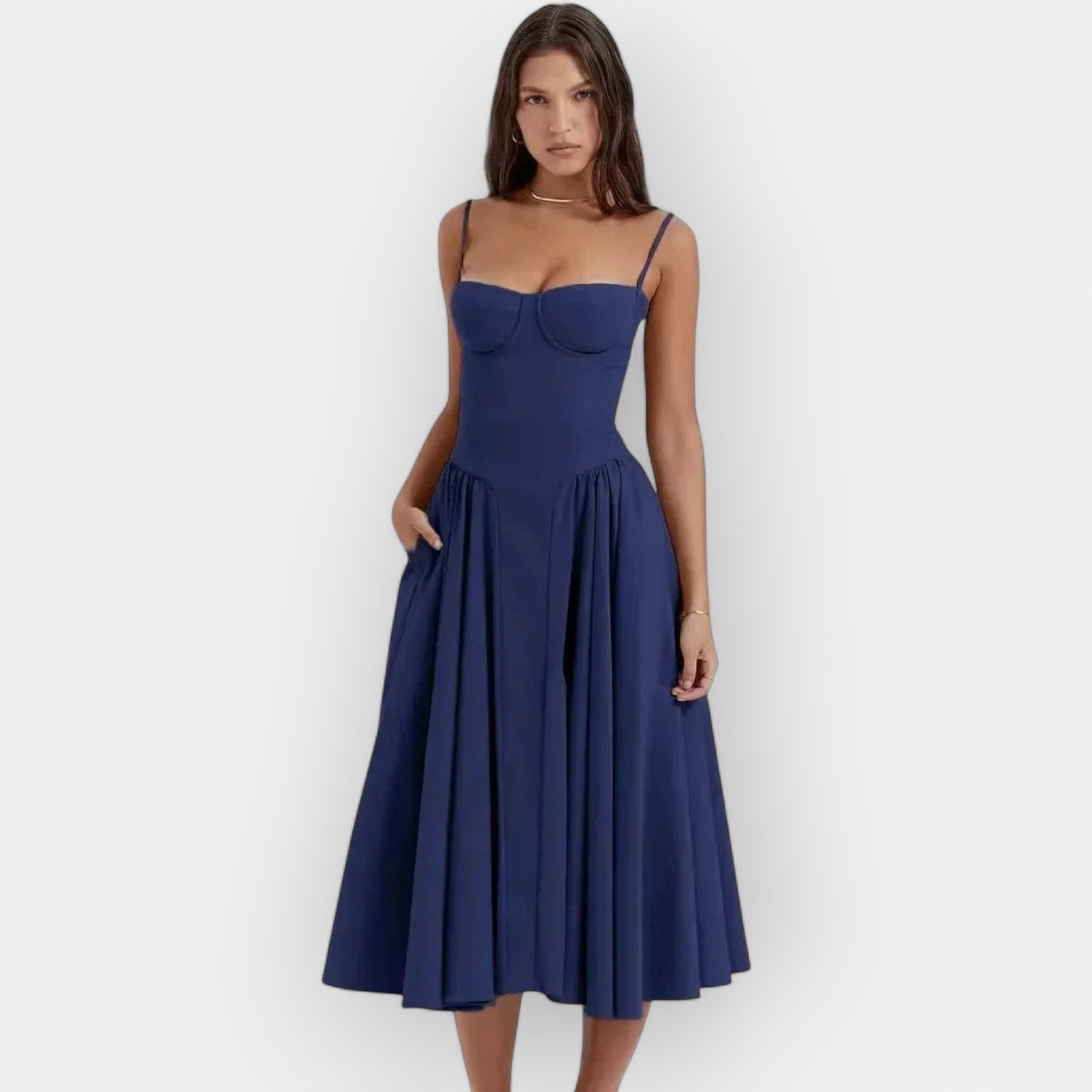Elegant midi kjole til sommer