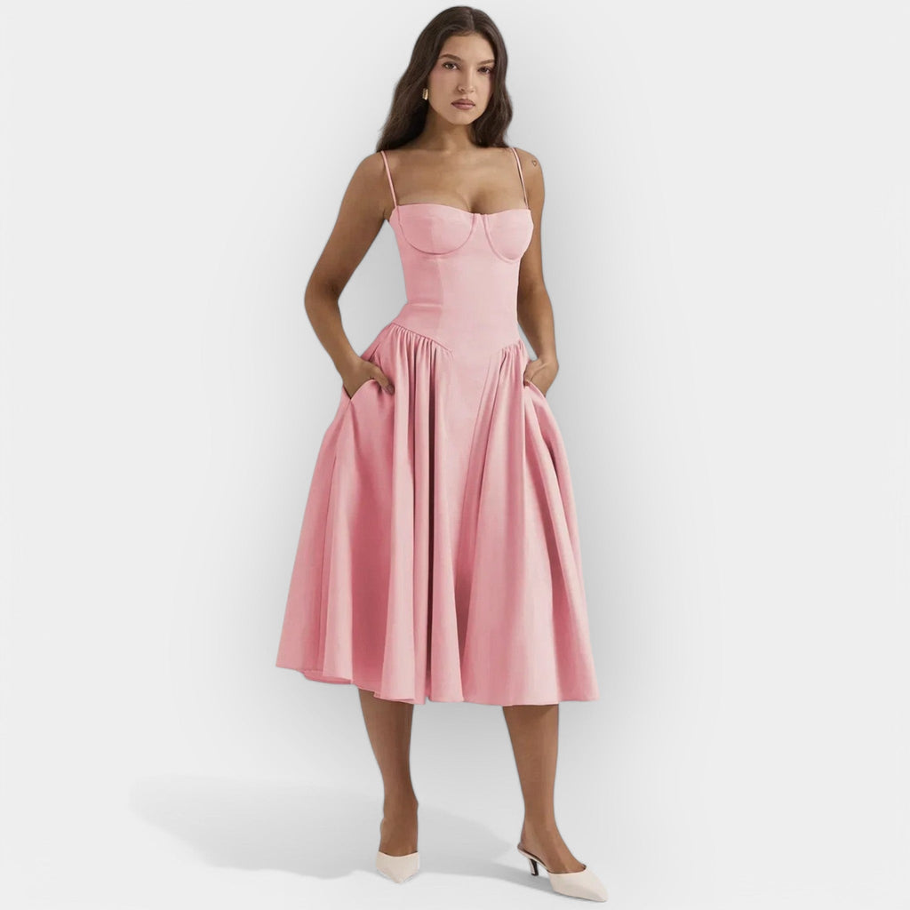 Elegant midi kjole til sommer